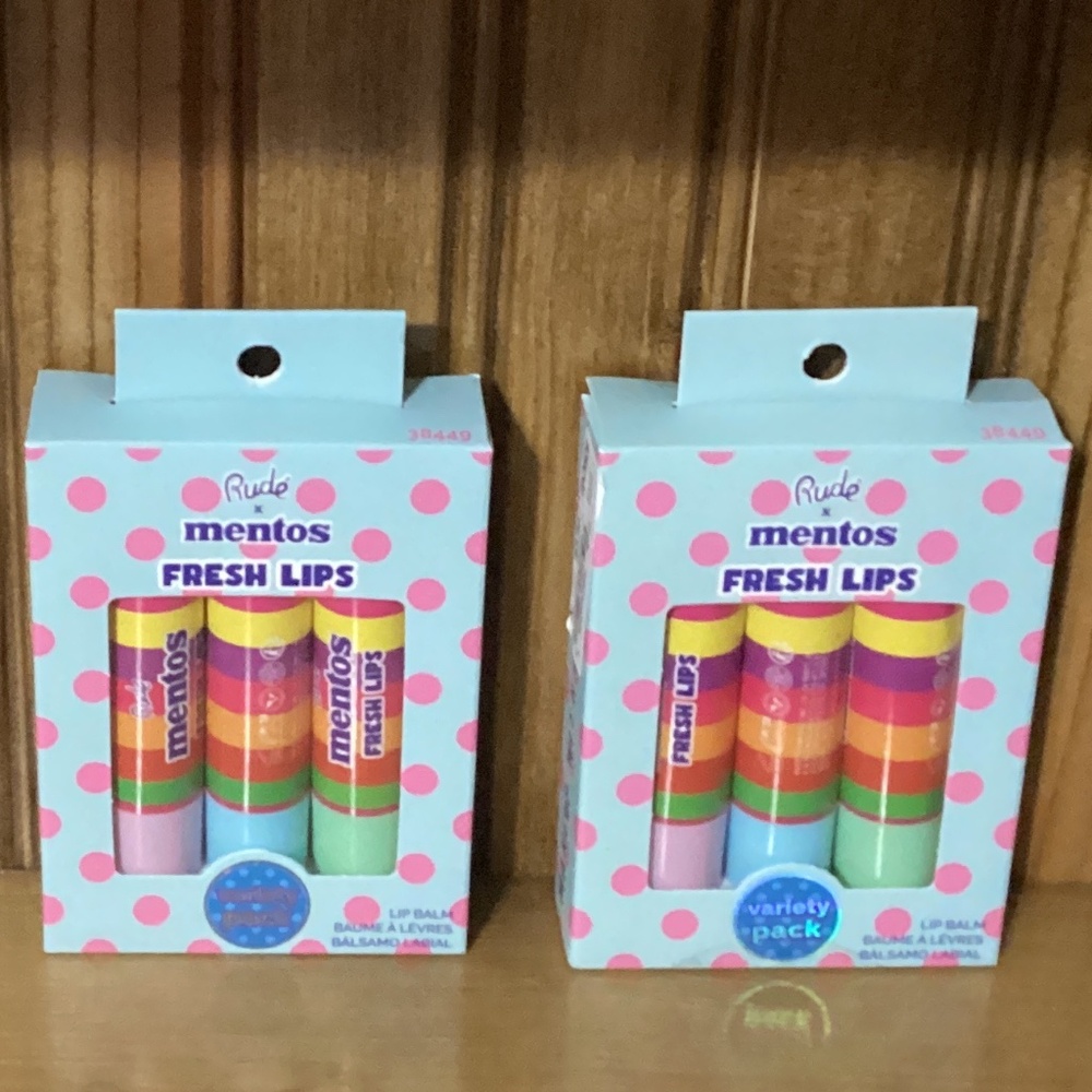 2 NEW Mentos Fresh Lips Variety Pack Lip Balm